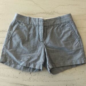 J. Crew Chambray-Style Light Blue Tailored Shorts Size 2